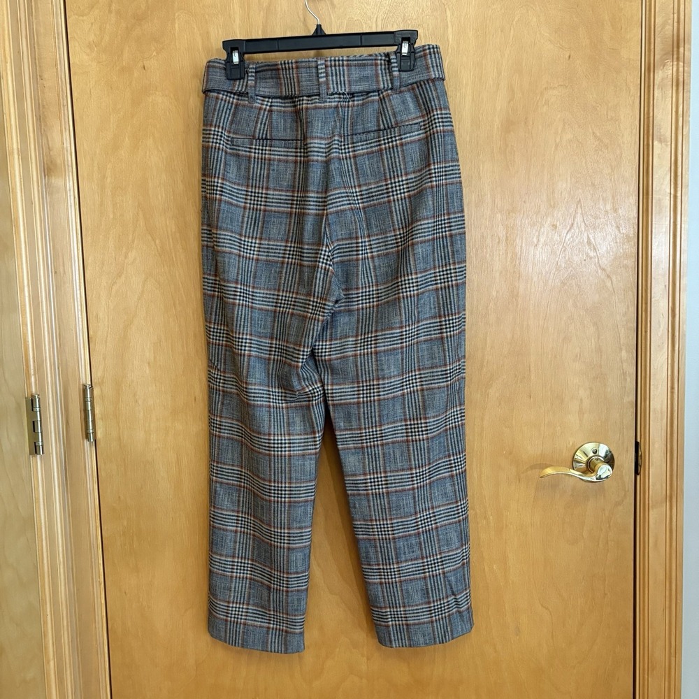 Aritzia Pants 6 Womens Wilfred Tie Front Plaid Twill Straight Leg Trouser - Picture 4 of 12